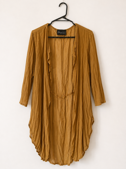 Mustard Sheer Cardigan by Chololat