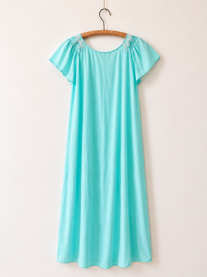 Vintage 1980's Bendon Shirred Blue Night Dress