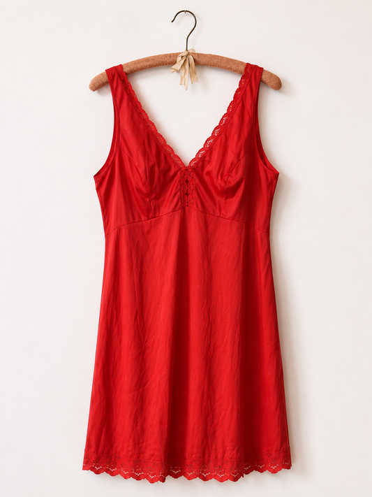 Vintage Red Bendon Slip